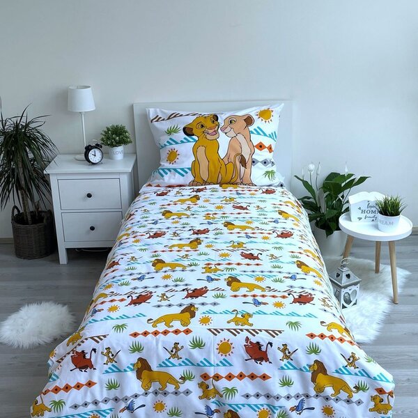 Jerry Fabrics Posteľná bielizeň Leví kráľ - 140 x 200 cm / 70 x 90 cm