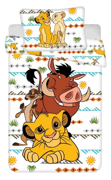 Jerry Fabrics Posteľná bielizeň Leví kráľ - 140 x 200 cm / 70 x 90 cm