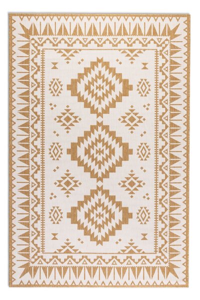 ELLE Decoration, Kusový koberec Gemini 106022 Ochre z kolekcie Elle – na von aj na doma, 120x170, žltá, chodba / predsieň
