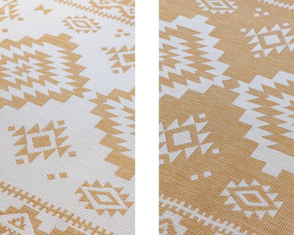 ELLE Decoration, Kusový koberec Gemini 106022 Ochre z kolekcie Elle – na von aj na doma, 120x170, žltá, chodba / predsieň