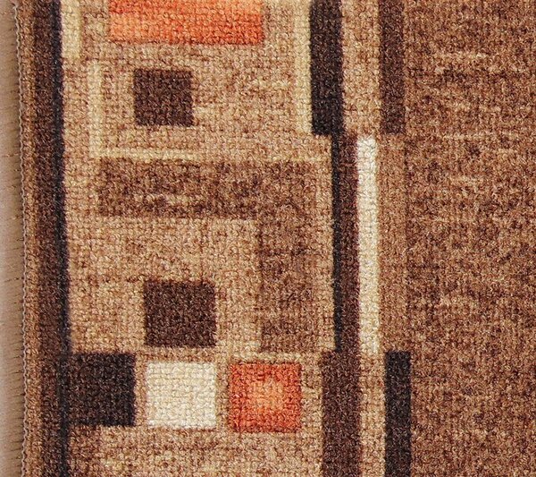 Associated Weavers , Protišmykový behúň na mieru Bombay 44, šíre 80 cm, hnedá, chodba / predsieň