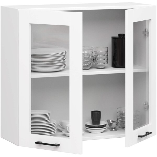 Ak furniture Závesná kuchynská skrinka OLIVIE W 80x72 cm matná biela
