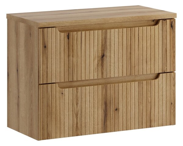 Comad Závesná skrinka pod umývadlo Nova s doskou 80 cm dub coast evoke