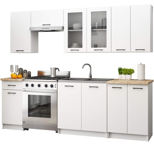 Ak furniture Závesná kuchynská skrinka OLIVIE W 80x72 cm matná biela
