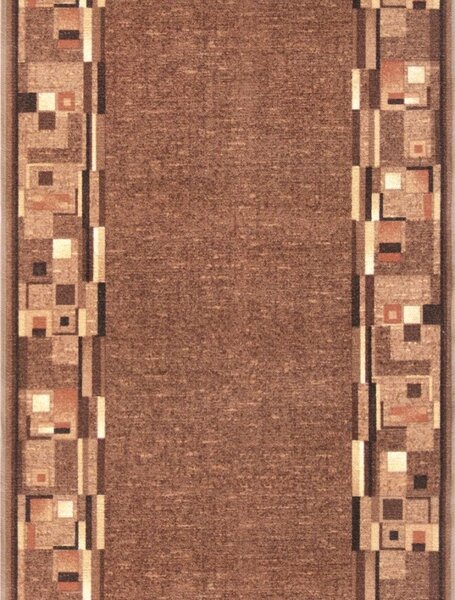 Associated Weavers , Protišmykový behúň na mieru Bombay 44, šíre 80 cm, hnedá, chodba / predsieň