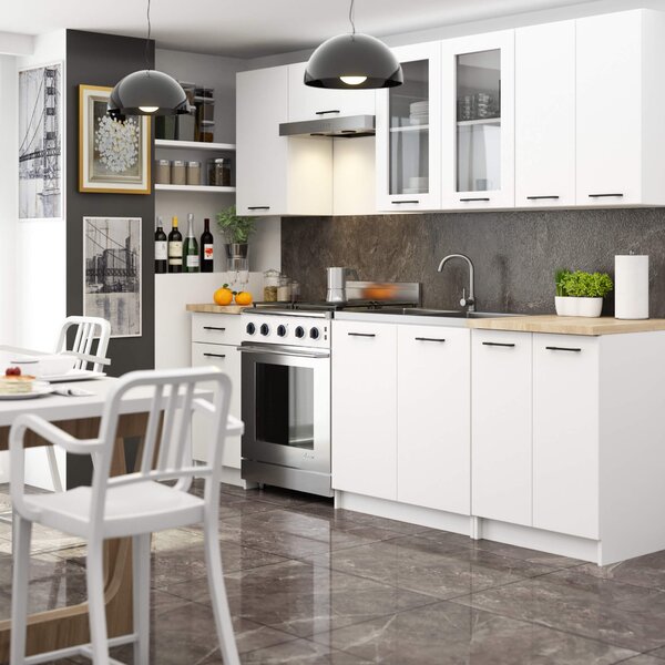 Ak furniture Závesná kuchynská skrinka OLIVIE W 80x72 cm matná biela