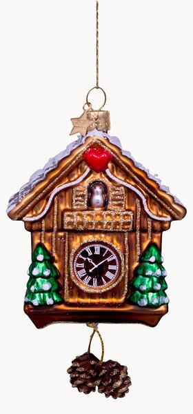 Ručne fúkaná vianočná ozdoba Cuckoo Clock