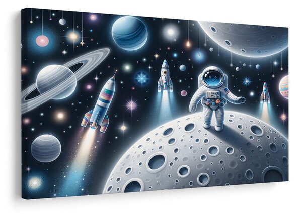 Obraz detský astrounaut na Mesiaci