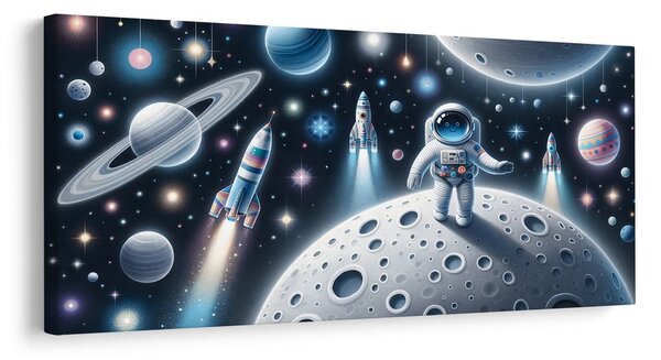 Obraz kozmonaut medzi planétami