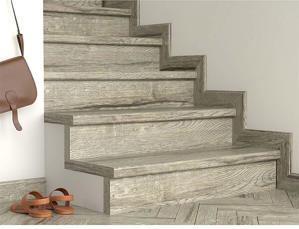 Schodový nášľap / profil TOPSTEP Flex Dub sivý 1200 × 340 × 11 mm