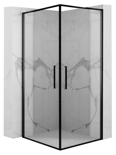 Rea - Sprchovací kút Abra - čierna/transparentná - 90x90 cm - L/P