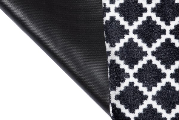 Hanse Home, Protišmykový behúň Home Black White 103156, 50x150, čierna, chodba / predsieň