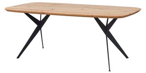 Dubový stôl na kovových nohách - Sistina 140x90