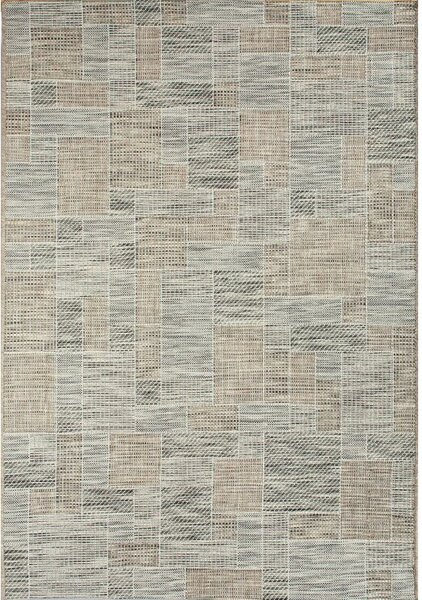 Spoltex , AKCIA: 120x170 cm Kusový koberec Terazza 21107-740 Ivory Silver/Taupe – na von aj na doma, hnedá, chodba / predsieň