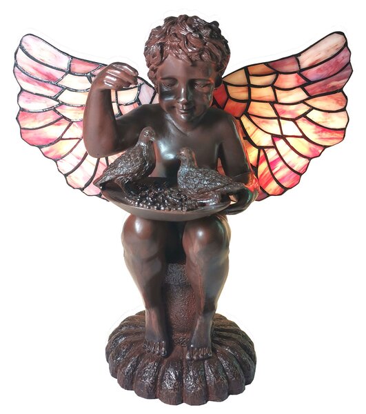 Stolná lampa Tiffany Ange - 33 * 21 * 33 cm E14 / max 2 * 25W - Clayre & Eef