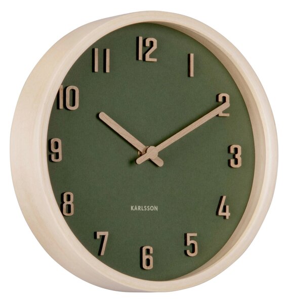 NÁSTENNÉ HODINY tmavozelená 22 cm Karlsson - Hodiny, Online Only