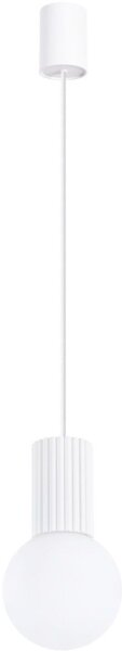 Sollux SL.1709 - Luster na lanku HALO 1xG9/8W/230V pr. 12 cm biela