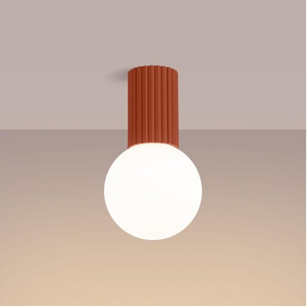 Sollux SL.1728 - Kúpeľňové stropné svietidlo HALO 1xG9/8W/230V IP44 oranžová