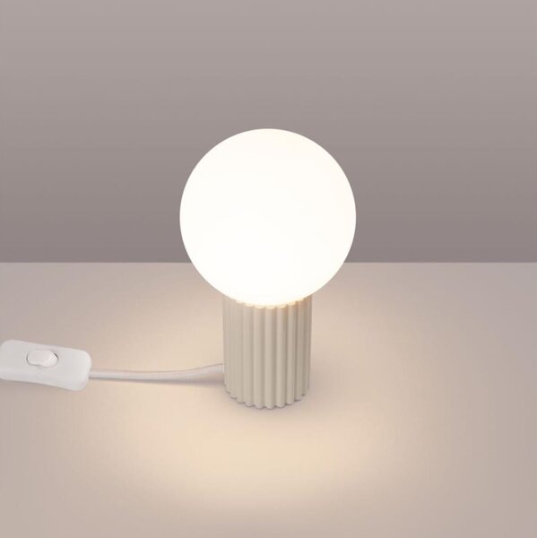 Sollux SL.1721 - Stolná lampa HALO 1xG9/8W/230V pr. 12 cm krémová