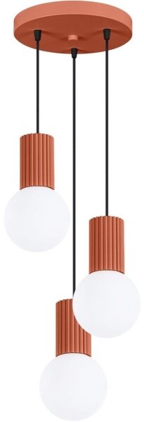 Sollux SL.1730 - Luster na lanku HALO 3xG9/8W/230V pr. 25 cm oranžová