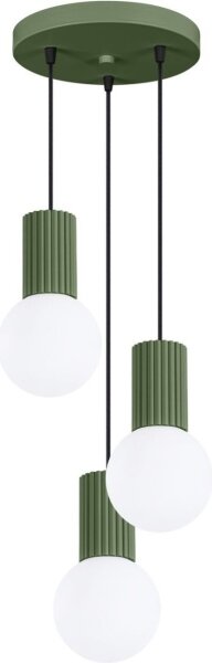 Sollux SL.1725 - Luster na lanku HALO 3xG9/8W/230V pr. 25 cm zelená