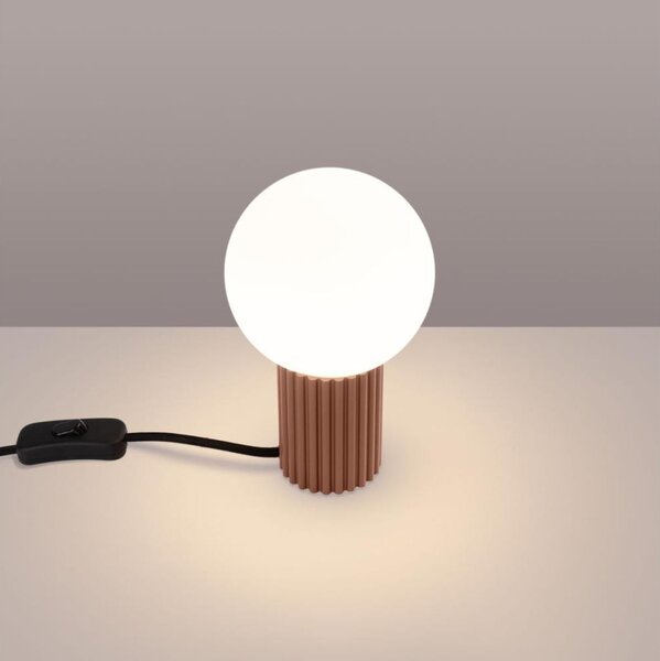 Sollux SL.1736 - Stolná lampa HALO 1xG9/8W/230V pr. 12 cm hnedá