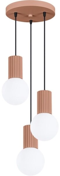 Sollux SL.1735 - Luster na lanku HALO 3xG9/8W/230V pr. 25 cm hnedá