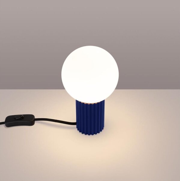 Sollux SL.1741 - Stolná lampa HALO 1xG9/8W/230V pr. 12 cm modrá
