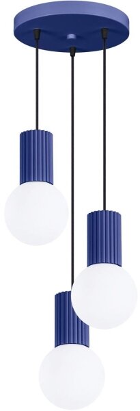Sollux SL.1740 - Luster na lanku HALO 3xG9/8W/230V pr. 25 cm modrá