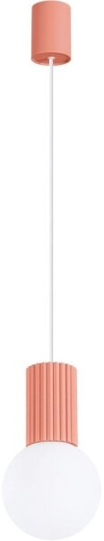 Sollux SL.1754 - Luster na lanku HALO 1xG9/8W/230V pr. 12 cm ružová