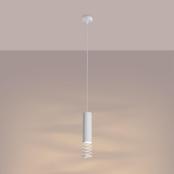 Sollux SL.1686 - Luster na lanku LAMI 1xGU10/10W/230V biela