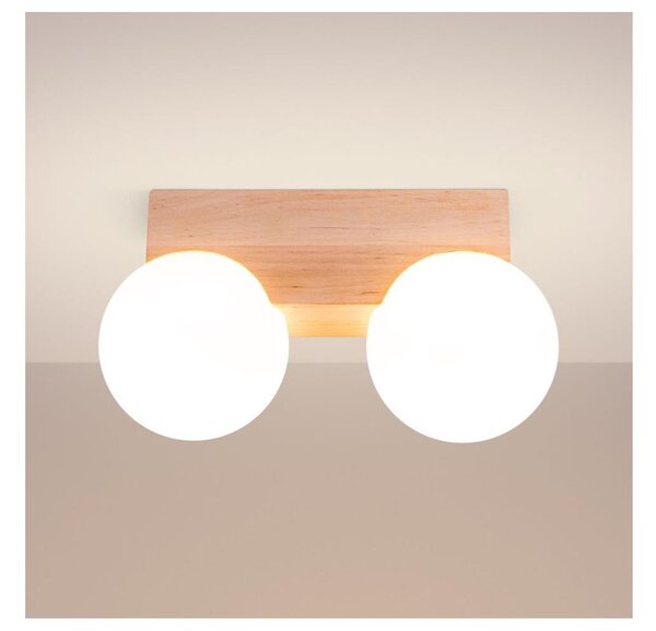 Sollux SL.1683 - Stropné svietidlo BULBO 2xG9/8W/230V buk/biela