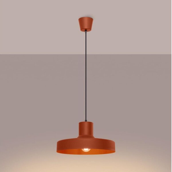 Sollux SL.1706 - Luster na lanku BILO 1xE27/15W/230V pr. 35 cm oranžová