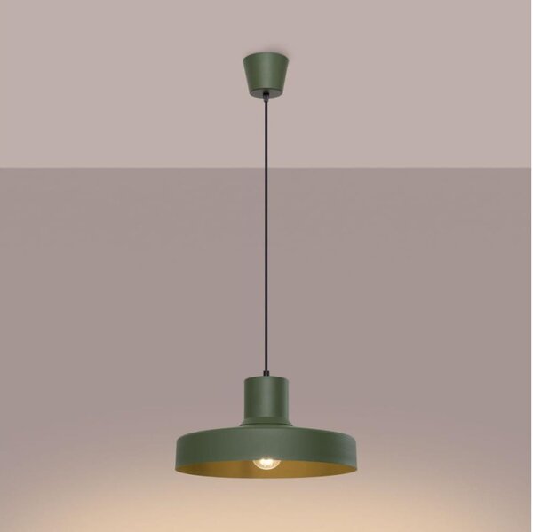 Sollux SL.1705 - Luster na lanku BILO 1xE27/15W/230V pr. 35 cm zelená