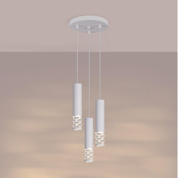 Sollux SL.1694 - Luster na lanku LIRO 3xGU10/10W/230V biela