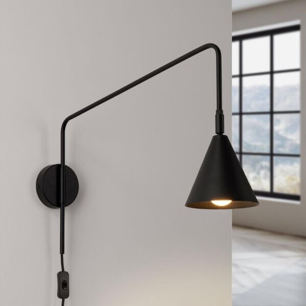 Sollux SL.1697 - Nástenná lampa NOX 1xE14/10W/230V čierna