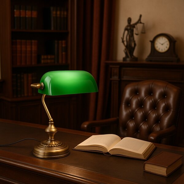 Rabalux BANK stolná lampa 60W/E27/IP20 - bronzová