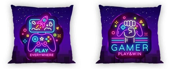 Obliečka na vankúš Gamer Neon 40x40 cm FARO