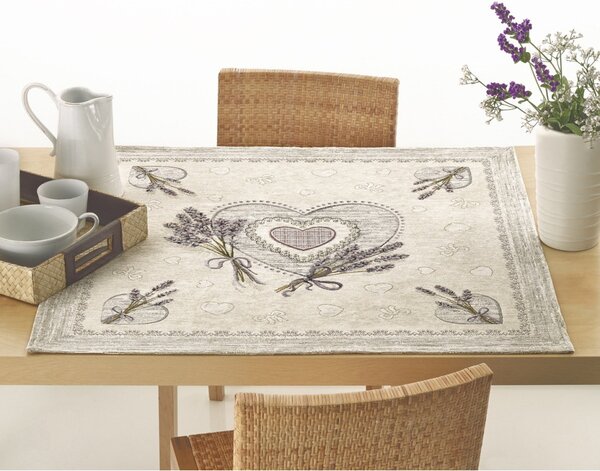 Gobelínový obrus na stôl Levanduľa Chenille IT102 Farba Viacfarebná Rozmery 90x90 cm