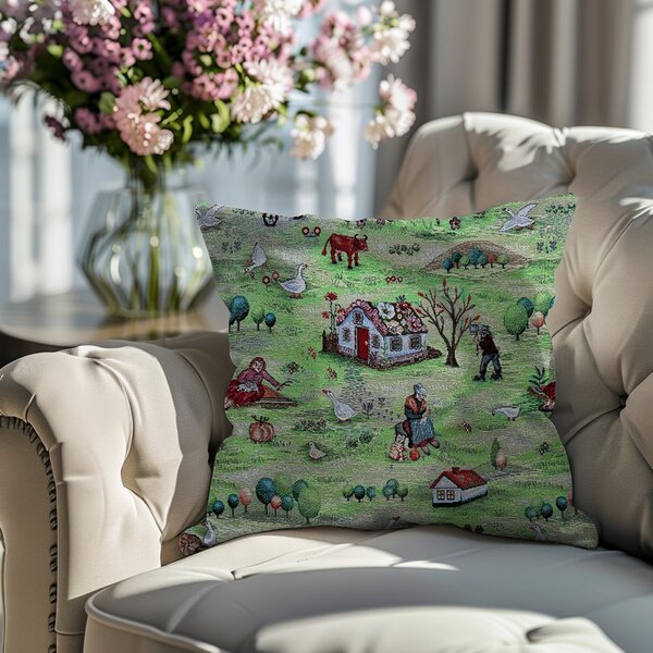 Gobelínová obliečka na vankúš Eden 1177 Farba Viacfarebná Rozmery 50x50 cm