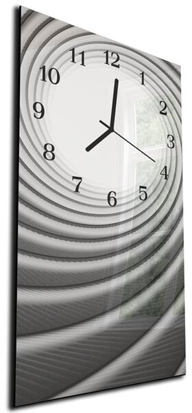 Nástenné hodiny šedý abstrakt 30x60cm XX - plexi