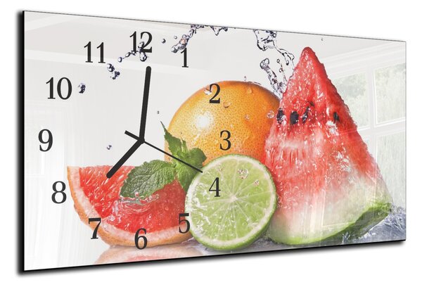 Nástenné hodiny ovocia 30x60cm XXXII - plexi