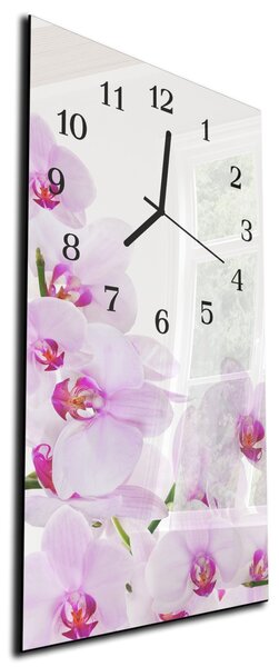 Nástenné hodiny orchidea 30x60cm V - plexi