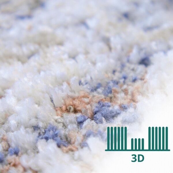 Angel Carpet, Kusový koberec Aurora 55 Blue, 60x110, modrá, kancelária