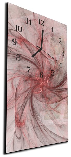Nástenné hodiny 30x60cm elegantná ružovo šedá abstrakcia - plexi