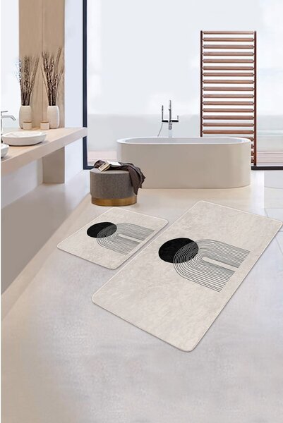 Béžové kúpeľňové predložky v súprave 2 ks 60x100 cm – Mila Home