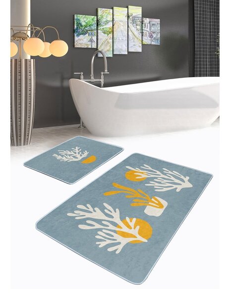 Modré kúpeľňové predložky v súprave 2 ks 60x100 cm – Mila Home