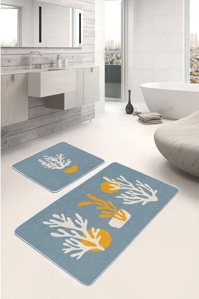 Modré kúpeľňové predložky v súprave 2 ks 60x100 cm – Mila Home
