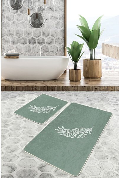 Zelené kúpeľňové predložky v súprave 2 ks 60x100 cm – Mila Home