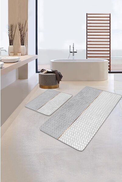 Sivé kúpeľňové predložky v súprave 2 ks 60x100 cm – Mila Home